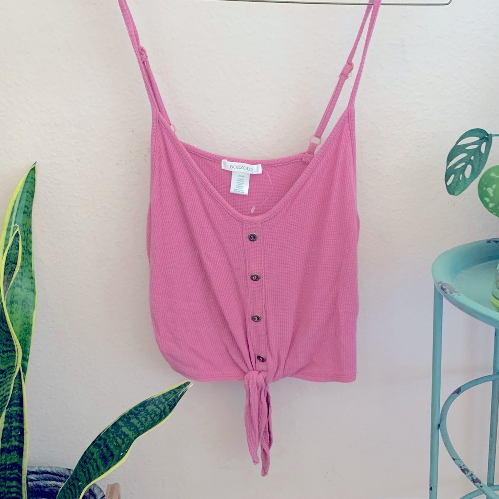 Pink Twist Crop